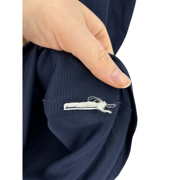 Patagonia Top Mens Small Windchaser Sleeveless Tank Navy Orange Mesh Running - Picture 6 of 8